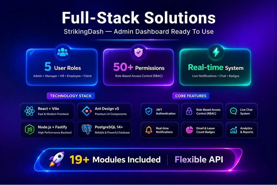 Full Stack Solution - StrikingDash